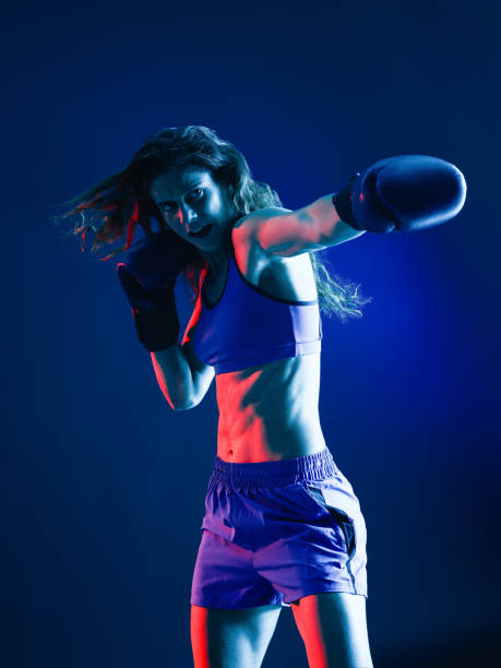 istock woman boxer boxing isolated 539438314