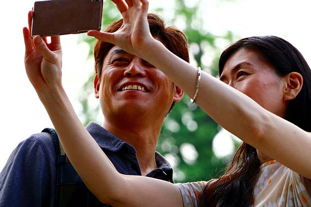 istock Mature couple taking selfie 539439616