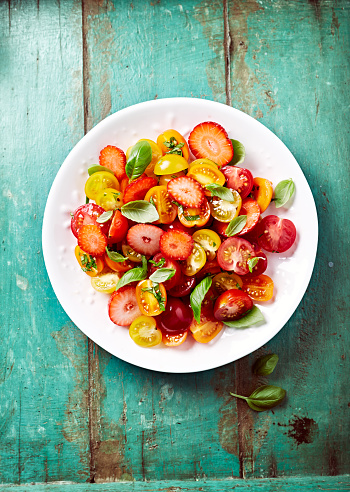Cherry Tomato and Strawberry Salad