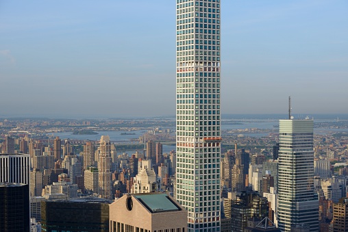 432 Park Avenue is a supertall residential skyscraper in Manhattan, New York City. It is 426 meters high. As completed it is the third tallest buiding in United States and the tallest residential building in the world. Construction began in 2012 and was completed on December 23, 2015.