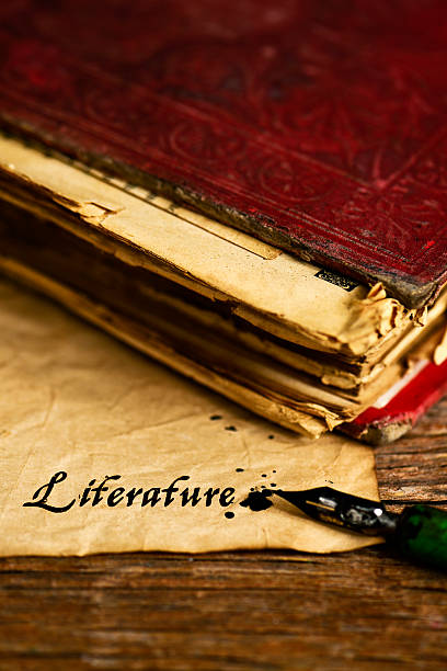text literature written with a dip pen