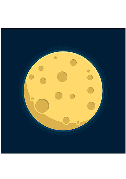 ночь пространство астрономию и природа moon». мультяшный планета спутниковыми - crater stock illustrations