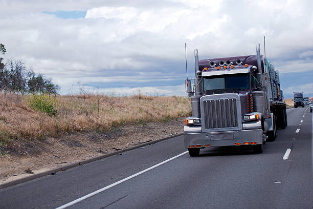 istock Classic semi truck rig with custom detail tuning 539447142