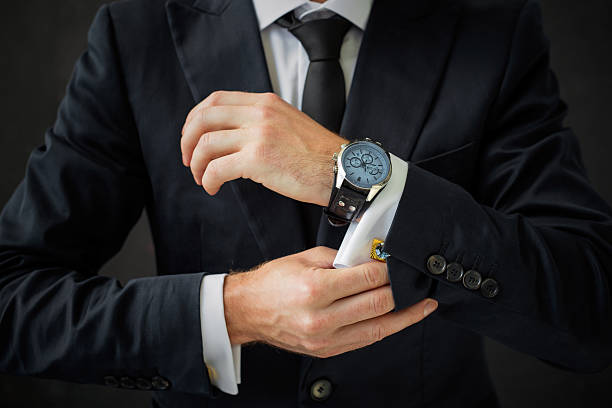 istock Business man fixing his suit 539450504