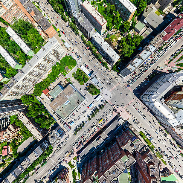 istock Aerial city view. Urban landscape. Copter shot. Panoramic image. 539452462