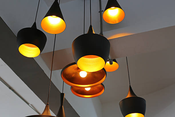 istock Decorative electric lamps hanging on the ceiling 539453352