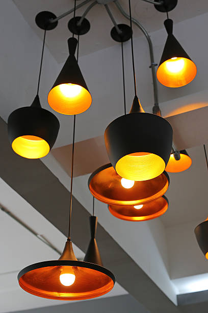istock Decorative electric lamps hanging on the ceiling 539453424