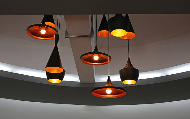 istock Decorative electric lamps hanging on the ceiling 539453672