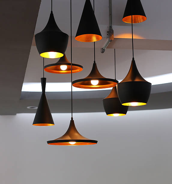istock Decorative electric lamps hanging on the ceiling 539454310