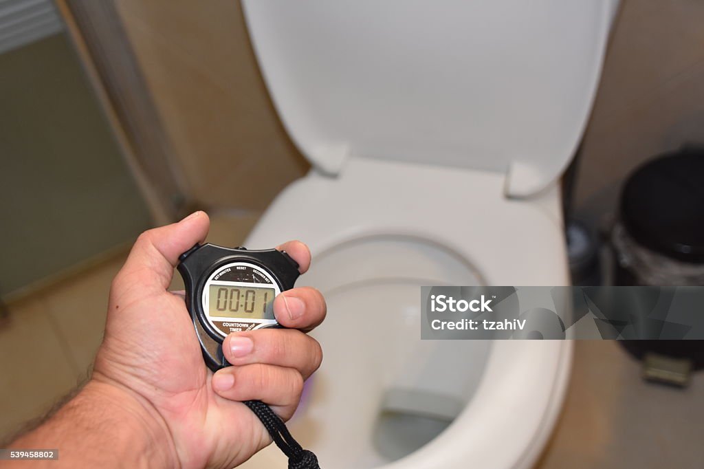 Toilet Timer Stock Photo - Download Image Now - Hemorrhoid, Minute