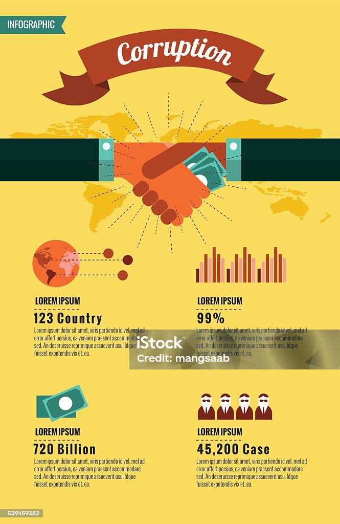 Corruption Visualisation World Corruption Infographic Stock Illustration - Download Image Now ...
