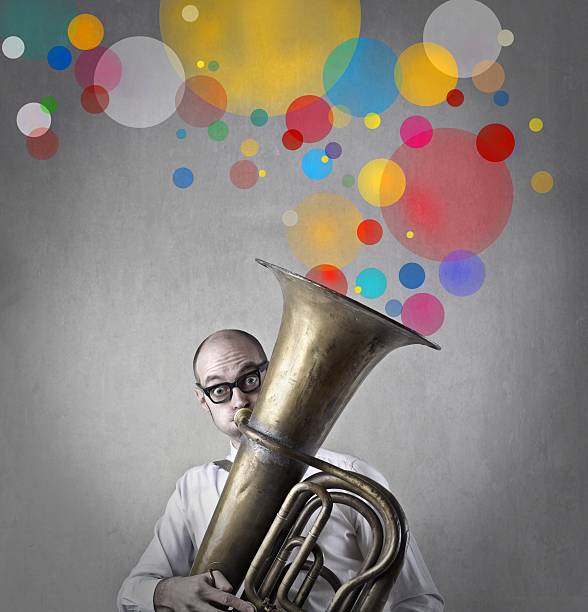 istock Man playing a vintage tuba 539459576