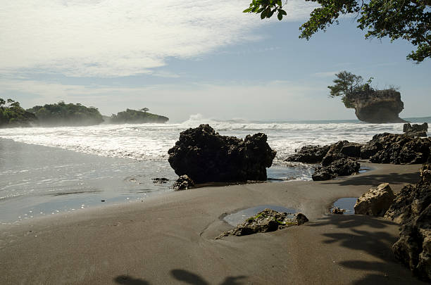 hidden beach in Pangandaran, the beach is located in the village masawah, Cimerak sub-district, district pangandaran - west Java. its beaches name Madasari. This beach presents the beauty of nature with its islands and decorated also by coral rocks unique.