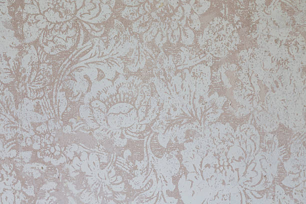istock Old floral wallpaper grunge backround 539464090