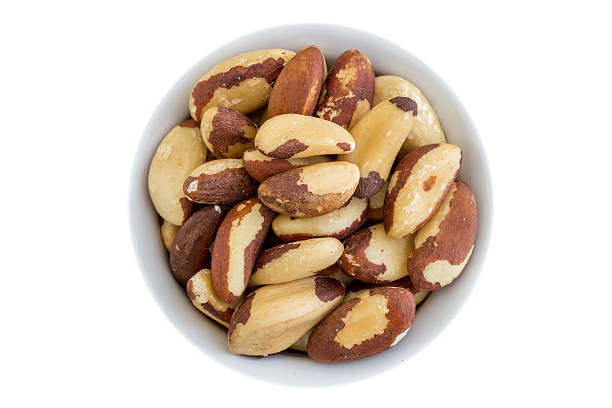 top view of brazil nuts
