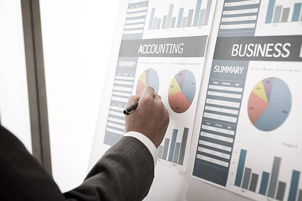 istock Businessman analyzing investment charts. Accounting 539468504
