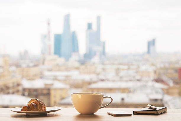 istock Coffee, croissant and other items 539470262
