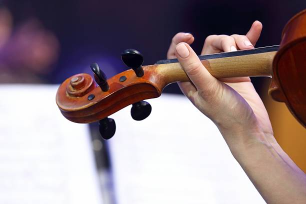 istock woman hand playing the violin close up 539470878