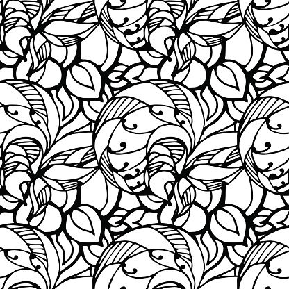 Abstract Mono Pattern Simple Ornate Pattern 27 Mono Stock Illustration - Download Image Now ...