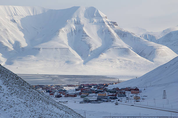 istock The city is surrounded by mountains. Longyearbyen, Svalbard 539472856
