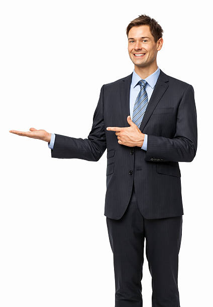 istock Businessman Pointing At Invisible Product 539474000