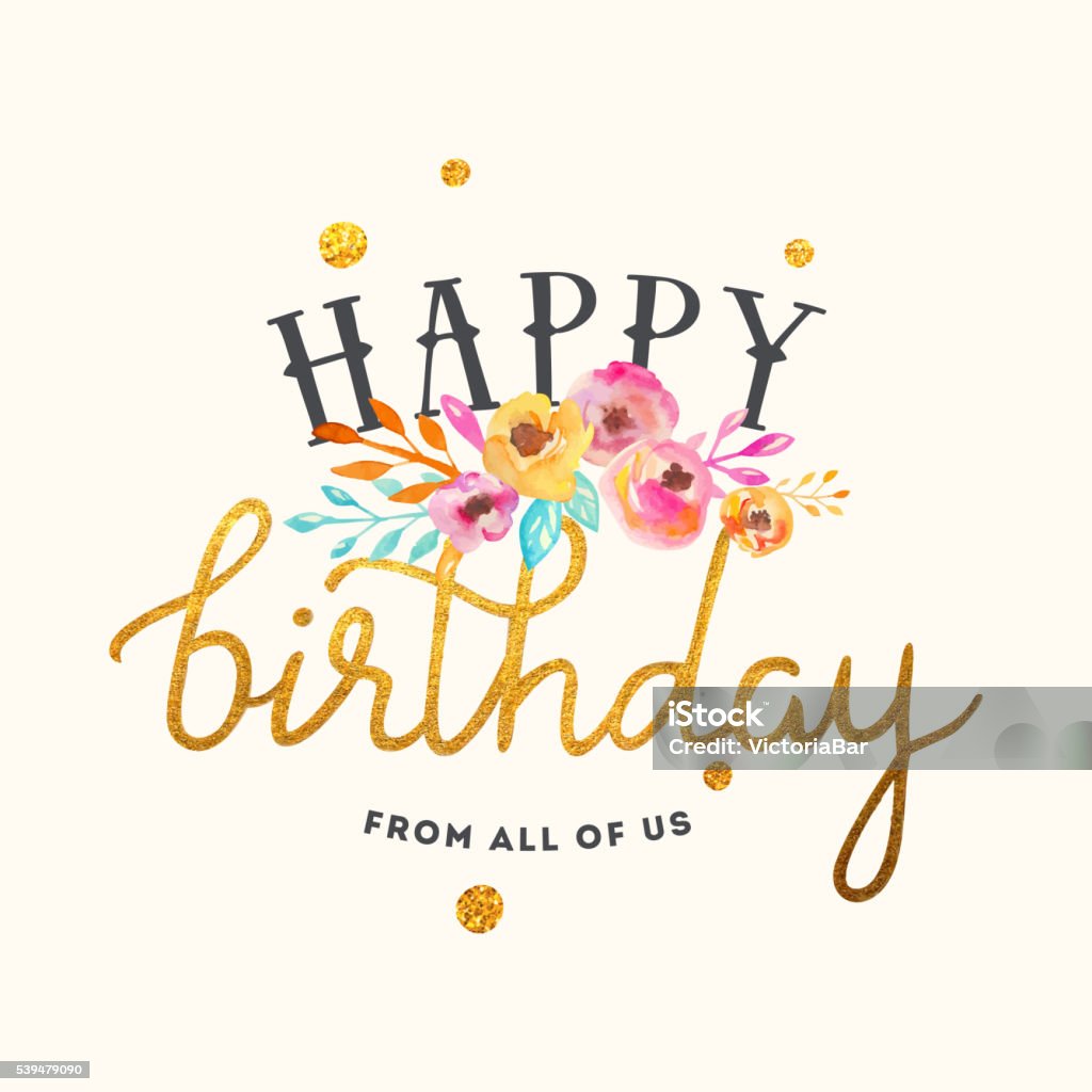 Happy Birthday Card Stock Illustration - Download Image Now ...