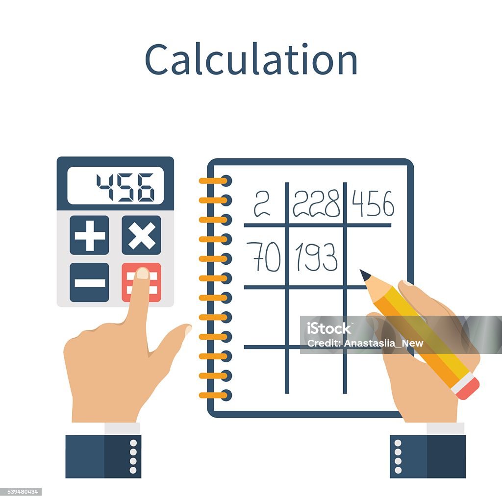 Calculaations Calculation Concept Businessman Inancial Calculations Countin Stock ...