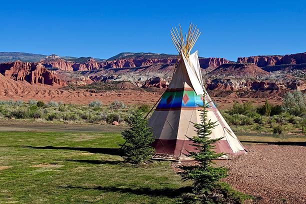istock Camping at First Nation Teepee in Amrican Wild West. 539481240