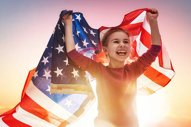 istock Patriotic holiday and happy kid 539481868