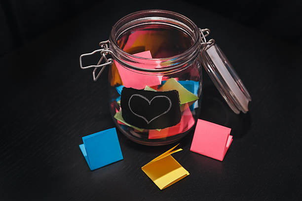 istock Open Bank with stickers on black background 539482026