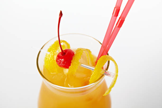 istock Orange cocktail drink with lemon and cherry 539483858