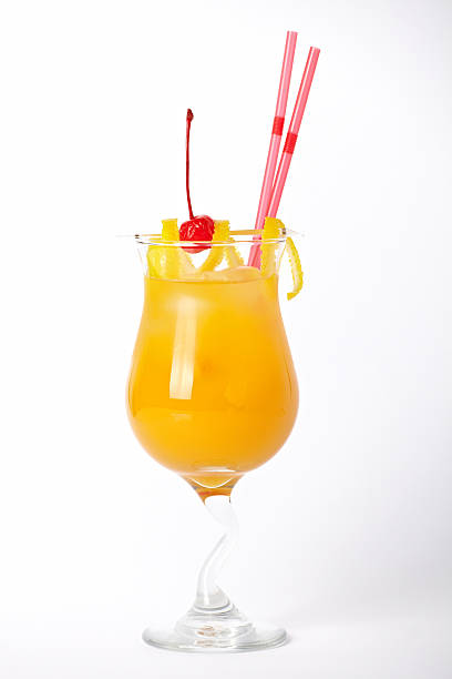 istock Orange cocktail drink with lemon and cherry 539483984