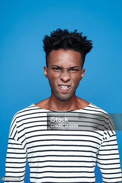 Angry Afro American Young Man Stock Photo - Download Image Now - Adult, Adults Only, African Ethnicity