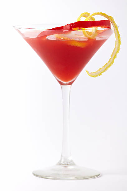 istock Red cocktail drink with lemon and paprika 539484096