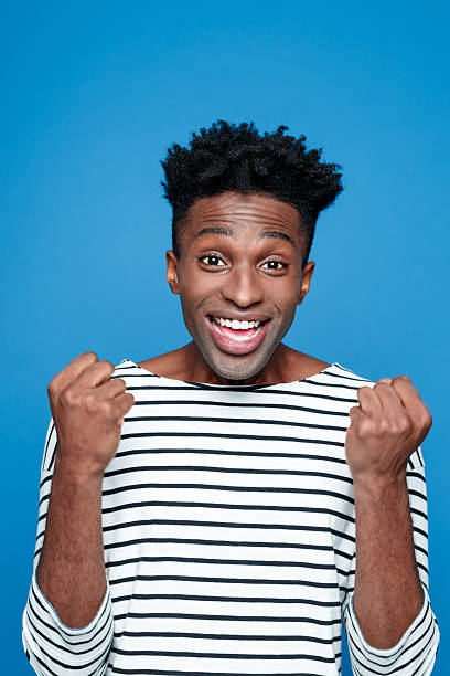 istock Excited afro american young man 539484376