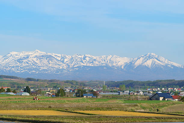 istock Tokachidake seen from Asahikawa , Blue sky , with copy space , m 539644146