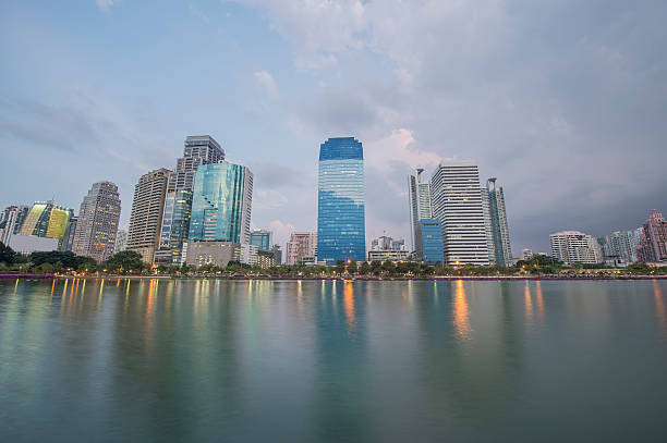 istock bangkok City view in public park with water reflection 539649970