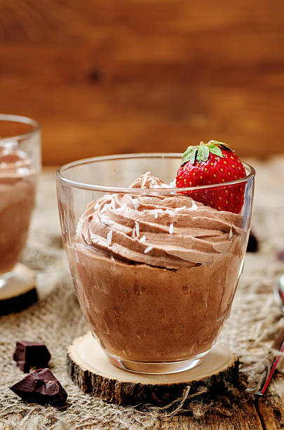 istock chocolate mousse with strawberries and coconut 539650212