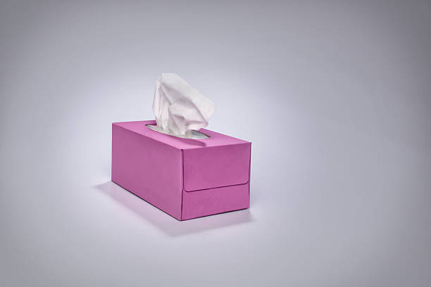 분홍색 �조직 이메일함 - tissue box flu virus kleenex 뉴스 사진 이미지
