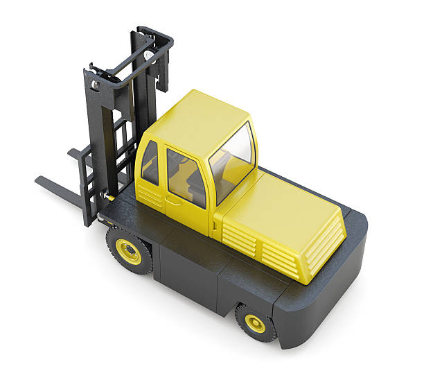 Modern forklift isolated on white background. 3d render image Modern forklift isolated on white background. 3d render image. piler stock pictures, royalty-free photos & images