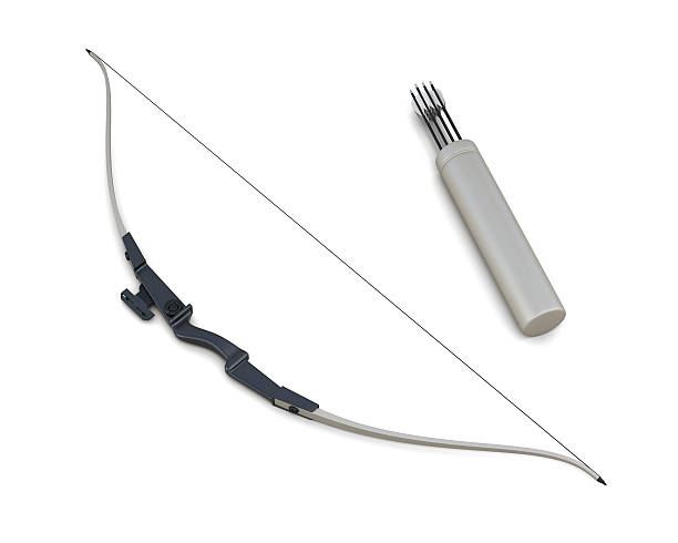 istock Modern bow and arrows isolated on white background 539653160