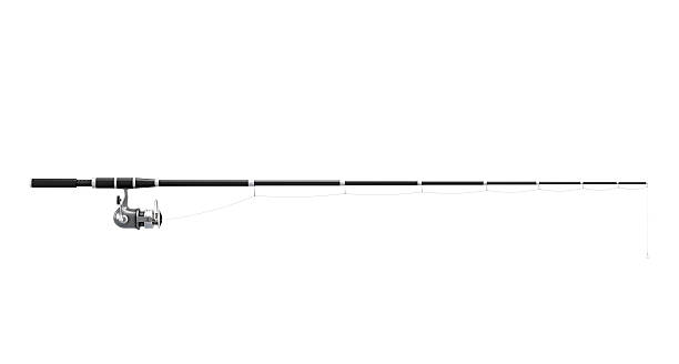istock Fishing rod spinning isolated on white background. 3d rendering 539653676