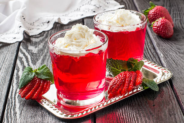 istock Strawberry jelly with whipped cream 539654210