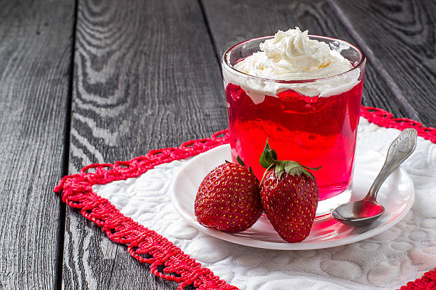 istock Strawberry jelly with whipped cream 539654266