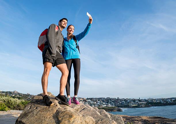 istock Trekking couple taking a selfie 539654840