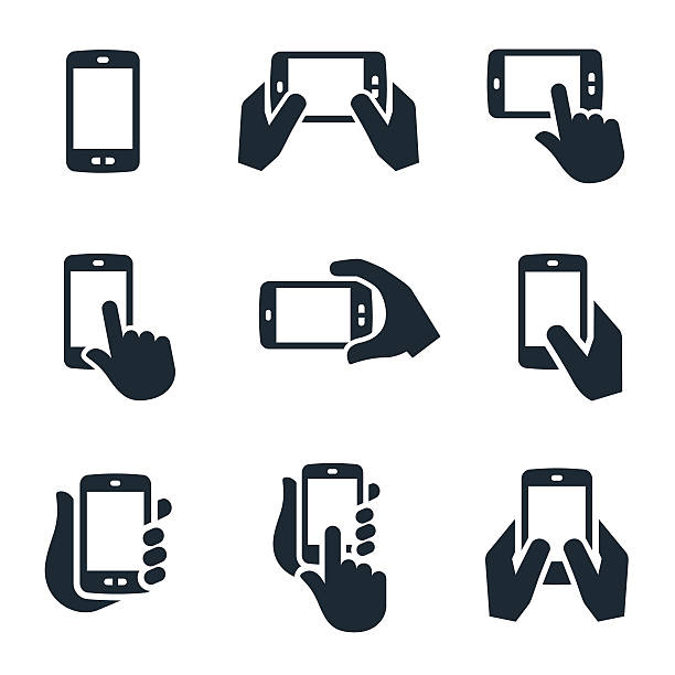 stockillustraties, clipart, cartoons en iconen met smartphone icons - smartphone