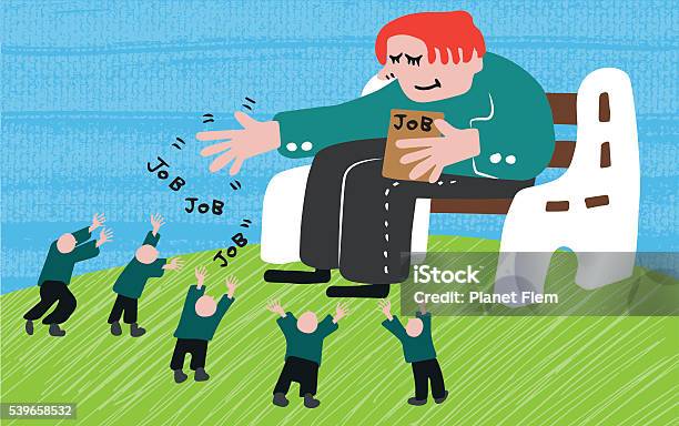 Job Giver Stock Illustration - Download Image Now - Adult, Allegory Painting, Being Fired