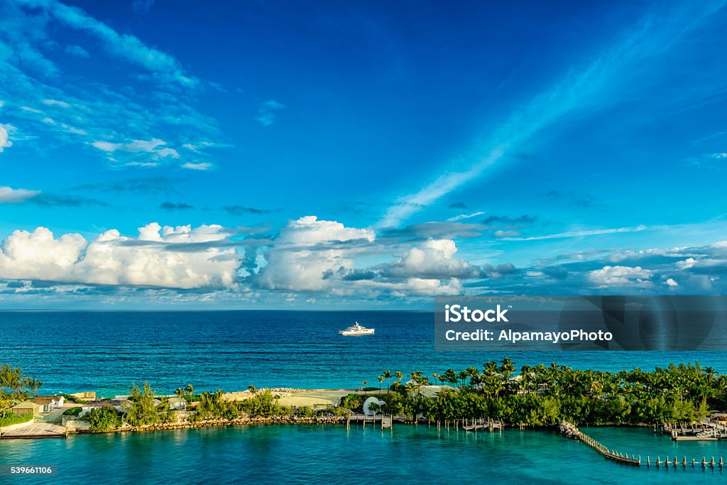 Yaht near Nassau, Bahama Islands Bahama Islands Nassau Stock Photo