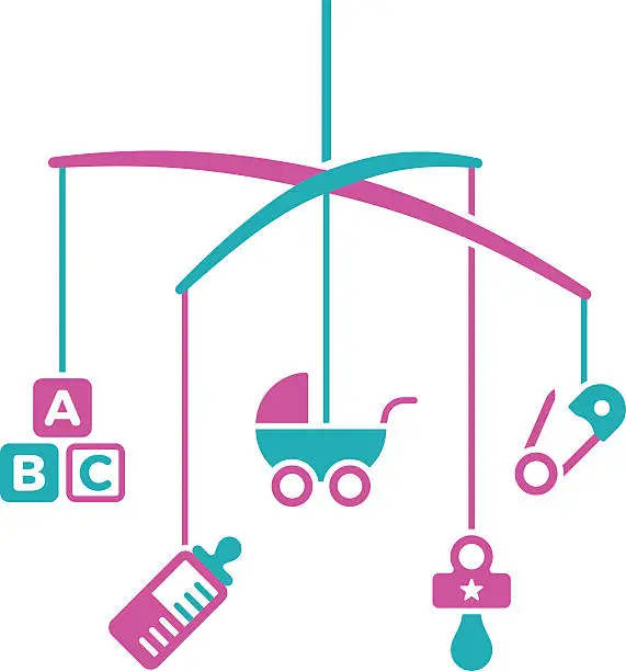 Vector illustration of Baby Mobile