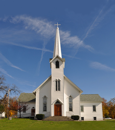 Rural Church, Midwest, Ohio, near Akron, USA